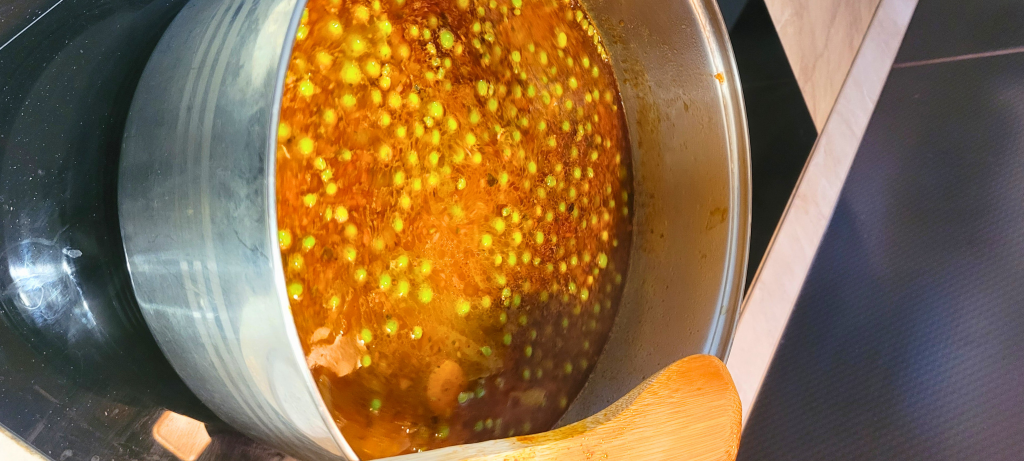 zsenge zöldborsó leves majdnem kész